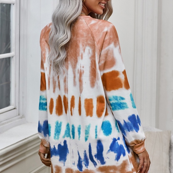 Waterschic Tie Dye Sweatshirt Dress Pink & Blue - Picture 7 of 11